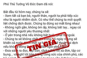 Xuất hiện phát ngôn giả của Phó Thủ tướng Vũ Đức Đam trên mạng xã hội