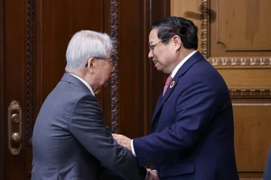 Thủ tướng Chính phủ hội kiến với Chủ tịch Thượng viện Nhật Bản Otsuji Hidehisa