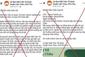 Giả Fanpage Ủy ban MTTQ huyện Lâm Thao để lừa đảo sau vụ sập cầu Phong Châu
