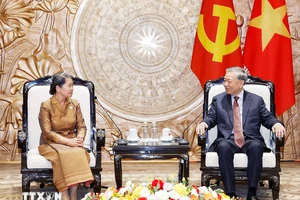 Tổng Bí thư Tô Lâm tiếp Phó Chủ tịch Đảng Nhân dân Campuchia Men Sam An