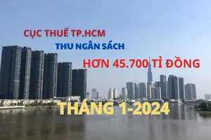 Đầu năm 2024, Cục Thuế TP.HCM thu ngân sách đạt hơn 45.700 tỉ đồng