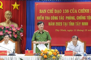 Trung tướng Nguyễn Duy Ngọc làm việc với Tây Ninh về phòng, chống tội phạm