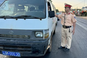 Quốc lộ 20 chiều mùng 3 Tết: Chưa phát hiện vi phạm nồng độ cồn