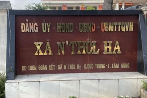 Tên xã N’Thôn Hạ và N’Thôl Hạ không thống nhất, huyện đề nghị Lâm Đồng cấp lại con dấu 