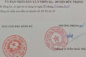 UBND xã N’Thôn Hạ đã được cấp con dấu