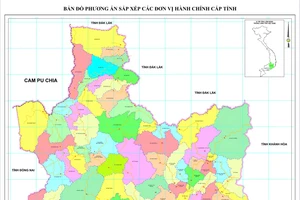 Bản đồ hành chính tỉnh Lâm Đồng mới