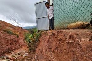 Khu tái định cư ở tỉnh Lâm Đồng sạt lở, đe dọa hàng chục hộ dân