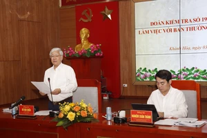 Công bố quyết định kiểm tra của Bộ Chính trị đối với Ban Thường vụ Tỉnh ủy Khánh Hòa