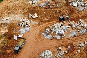 Người tổ chức khai thác đá không phép ở Lâm Đồng bị phạt