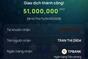 Người đàn ông ở Khánh Hòa trả lại 51 triệu đồng được chuyển nhầm 