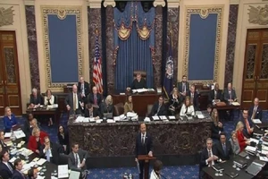 Đảng Dân chủ mở màn phần tranh luận quyết liệt tại phiên tòa luận tội Tổng thống Trump. Ảnh: AP