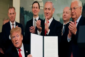 Tổng thống Trump sắp công bố một kế hoạch hòa bình Trung Đông, trong đó có giải quyết căng thẳng giữa Israel-Palestine. Ảnh: REUTERS