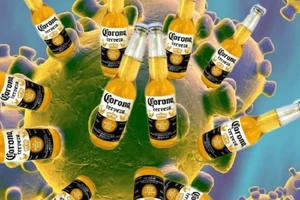 Loại "virus bia Corona" đang được tìm kiếm rất nhiều trên mạng. Ảnh: YACATAN TIMES