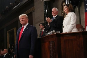 Tổng thống Mỹ Donald Trump có những phản ứng đầu tiên sau khi phiên tòa luận tội tại Thượng viện kết thúc. Ảnh: REUTERS