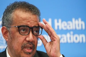 Tổng Giám đốc WHO Tedros Adhanom Ghebreyesus tại cuộc họp báo ngày 18-2 tại TP Geneva (Thụy Sĩ). Ảnh: REUTERS 