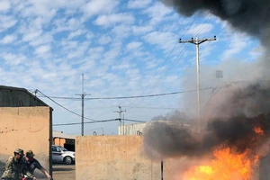 Căn cứ Trại Taji của liên quân quốc tế ở Iraq bị tấn công, ba quân nhân thiệt mạng. Ảnh: RT