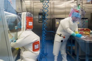 Chuyên gia làm việc tại Viện Virus học Vũ Hán, Trung Quốc (Ảnh chụp hồi tháng 6-2017). Ảnh: TÂN HOA XÃ