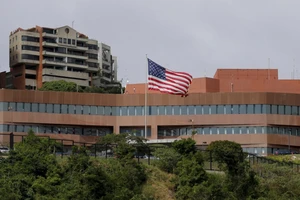 Đại sứ quán Mỹ tại Venezuela (ảnh chụp vào tháng 1-2019). Ảnh: AP
