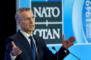 Tổng Thư ký NATO Jens Stoltenberg phát biểu trong một sự kiện ở Pháp hồi tháng 11-2019. Ảnh: AP