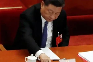 Chủ tịch Tập Cận Bình tham dự phiên họp Quốc hội Trung Quốc ngày 28-5. Ảnh: REUTERS