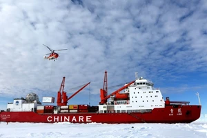 Tàu phá băng Tuyết Long của Trung Quốc. Ảnh: PRIC (Viện Nghiên cứu vùng cực Trung Quốc)
