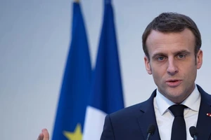 Tổng thống Pháp Emmanuel Macron phát biểu tại thủ đô Paris ngày 11-01-2019.