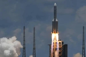 Tàu thăm dò Thiên Vấn-1 được phóng bằng tên lửa Trường Chinh 5. Ảnh: AFP