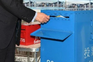 Thùng phiếu dự kiến sử dụng trong cuộc bầu cử Hội đồng Lập pháp năm nay. Ảnh: INFO.GOV.HK