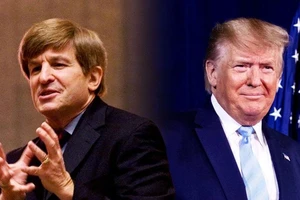 "Nhà tiên tri bầu cử Mỹ" Allan Lichtman (trái) và Tổng thống Mỹ Donald Trump. Ảnh: AFP