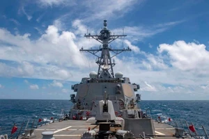 Tàu khu trục lớp Aegis tên DDG-89 Mustin của Mỹ. Ảnh: HẢI QUÂN MỸ