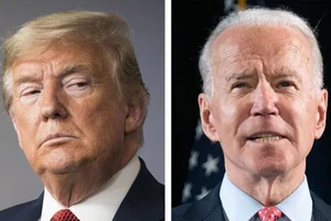 Tổng thống Mỹ Donald Trump (trái) và ứng viên Joe Biden. 