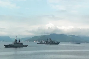 Các tàu mặt nước và tàu ngầm Nga tham gia tập trận ở biển Bering. Ảnh: AP