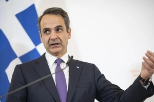 Thủ tướng Hy Lạp Kyriakos Mitsotakis. Ảnh: EPA-EFE//CHRISTIAN BRUN