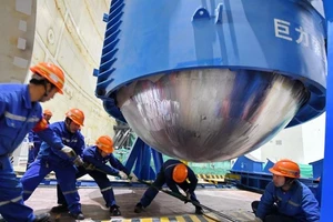 Bên trong một nhà máy điện hạt nhân ở tỉnh Phúc Kiến (Trung Quốc). Ảnh: TÂN HOA XÃ