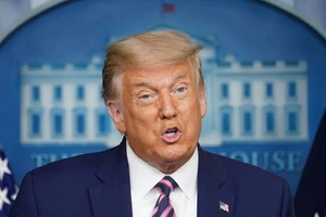 Tổng thống Mỹ Donald Trump trong cuộc họp báo tại Nhà Trắng hôm 18-9. Ảnh: REUTERS