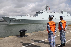 Quân đội Trung Quốc tại Djibouti. Ảnh: WU DENGFENG/AP