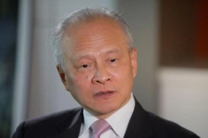 Đại sứ Trung Quốc tại Mỹ Thôi Thiên Khải trả lời các câu hỏi trong cuộc phỏng vấn tại Washington, Mỹ ngày 6-11-2018.