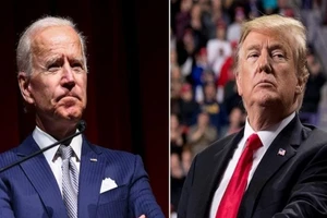 Tổng thống Donald Trump (phải) và ứng viên Joe Biden. Ảnh: AP
