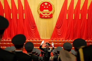 Bên trong Đại lễ đường Nhân dân ở thủ đô Bắc Kinh. Ảnh: REUTERS