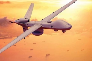 Hình ảnh phác họa máy bay không người lái Sea Guardian do Mỹ sản xuất.