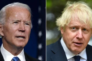 Thủ tướng Anh Boris Johnson (trái) và ứng viên tổng thống Mỹ Joe Biden (phải). Ảnh: CNN