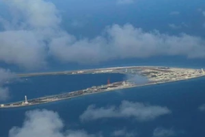 Đá Subi thuộc quần đảo Trường Sa của Việt Nam bị Trung Quốc chiếm đóng trái phép. Ảnh: REUTERS