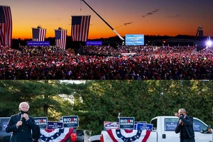 Không khí tranh cử giữa đảng Dân chủ và Cộng hòa vẫn hết sức nóng ngay trước ngày bầu cử 3-11 - Ảnh minh họa: TWITTER