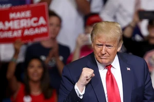 Tổng thống Donald Trump trong một cuộc vận động tranh cử ở bang Texas hồi tháng 10. Ảnh: REUTERS