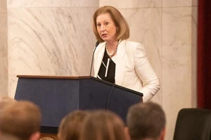 Bà Sidney Powell, luật sư của Tổng thống Donald Trump.