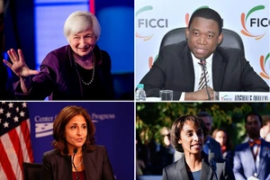 (Từ trái sang phải, từ trên xuống dưới) Bà Janet Yellen, anh Adewale "Wally" Adeyemo, bà Neera Tanden, bà Cecilia Rouse. Ảnh: AP, NAN NEWS (Nigeria), GETTY, THE DAILY PRINCETONIAN