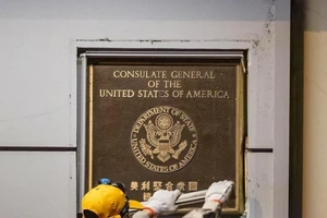 Lãnh sự quán Mỹ tại thành phố Thành Đô. Ảnh: EPA-EFE