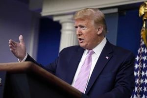 Tổng thống Donald Trump trong một cuộc họp báo ở Nhà Trắng hồi tháng 9. Ảnh: REUTERS