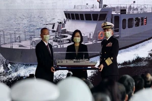 Nhà lãnh đạo Đài Loan Thái Anh Văn (giữa). Ảnh: EPA-EFE