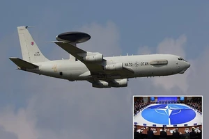 Máy bay chỉ huy - cảnh báo sớm trên không (AWACS) Boeing E3-A của NATO. Ảnh: AFP